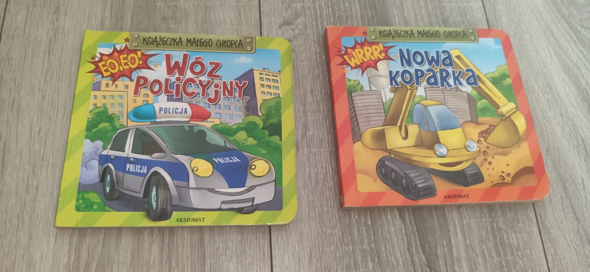 Książka małego chłopca Wóz policyjny i Nowa koparka