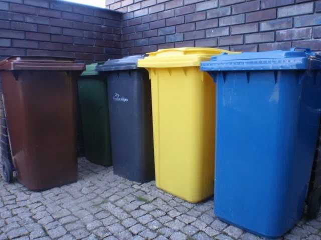 Kubeł Pojemnik 240L brąz czarny kosz nowy mocny DOWÓZ norma 40PN-EN 8