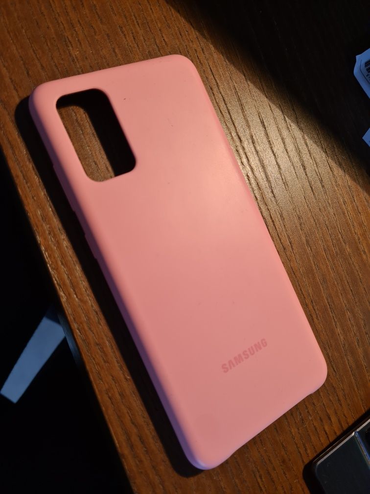 Etui case Samsung S20+ silikon różowe oryginalne