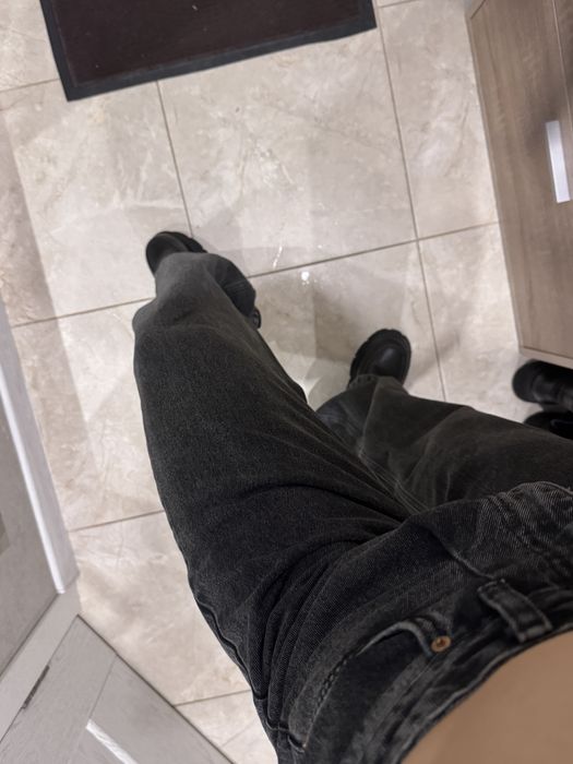 Джинсы палаццо серые