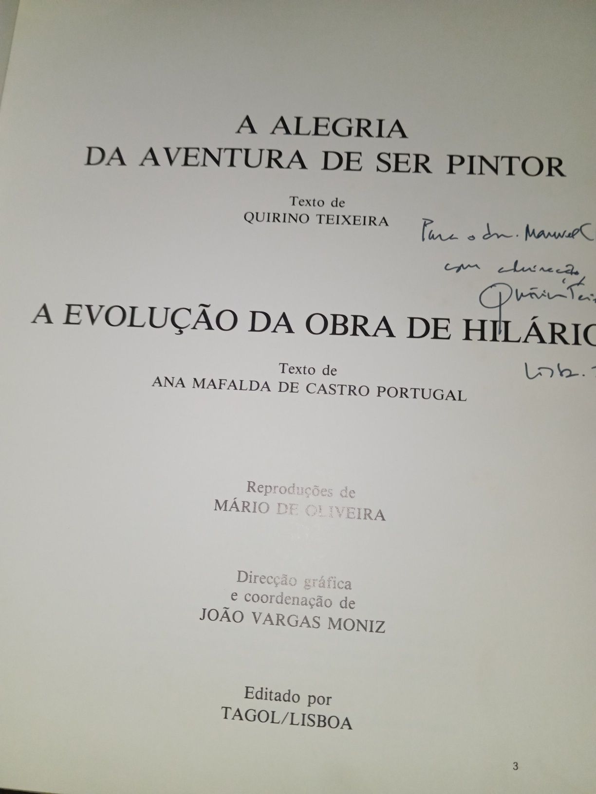 Livro assinado pelo Quirino Teixeira