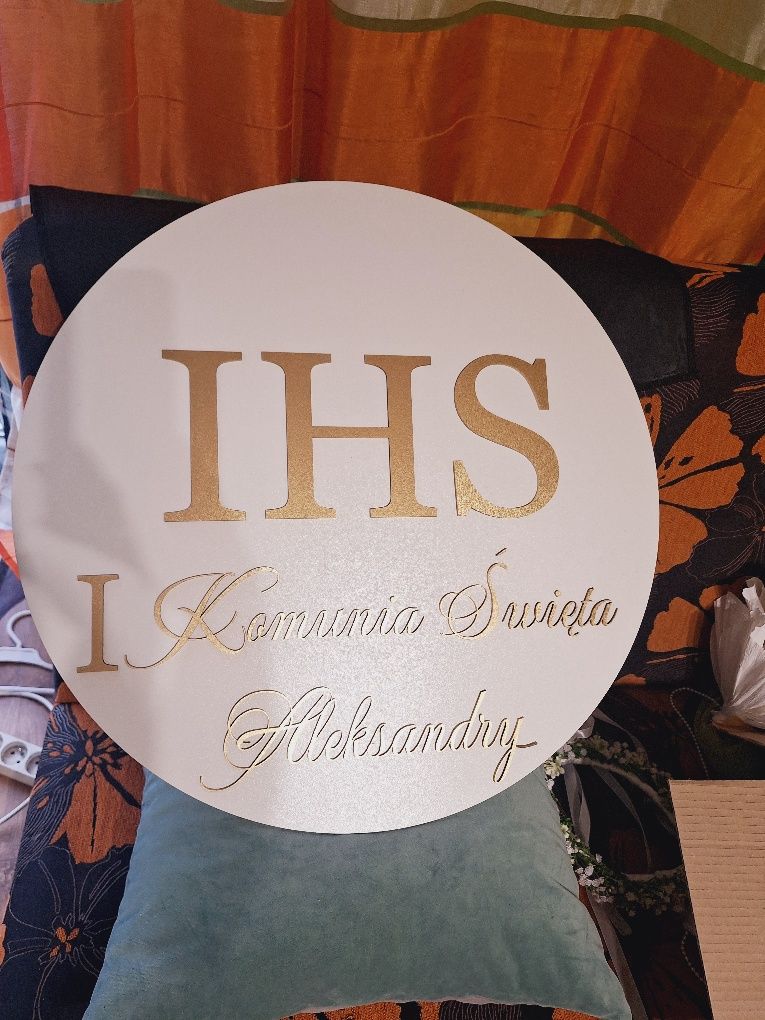 Koło dekoracyjne na komunię Aleksandra