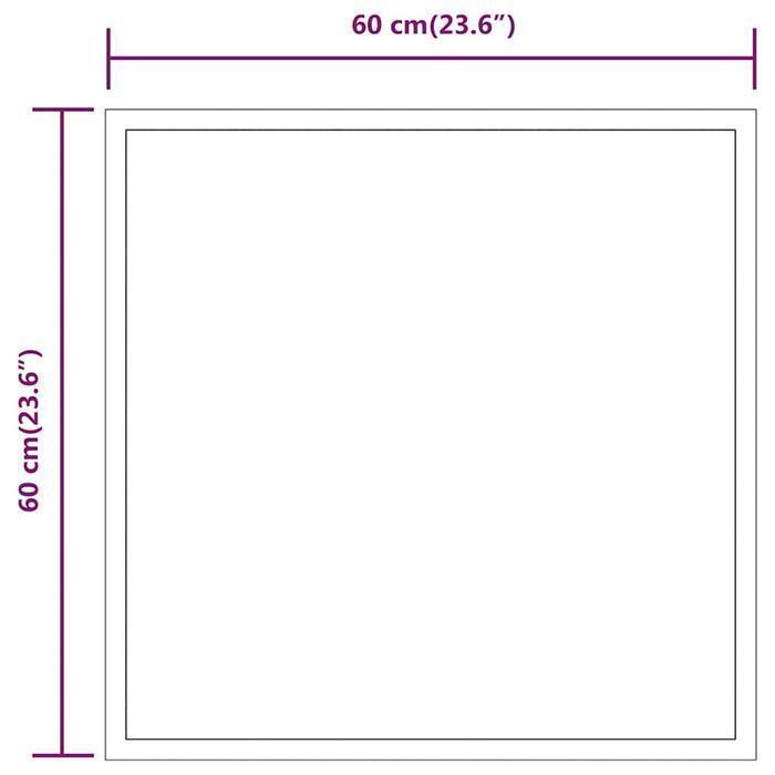 Lustro Łazienkowe LED 60x60 cm Przezroczyste IP65 z Interfejsem USB