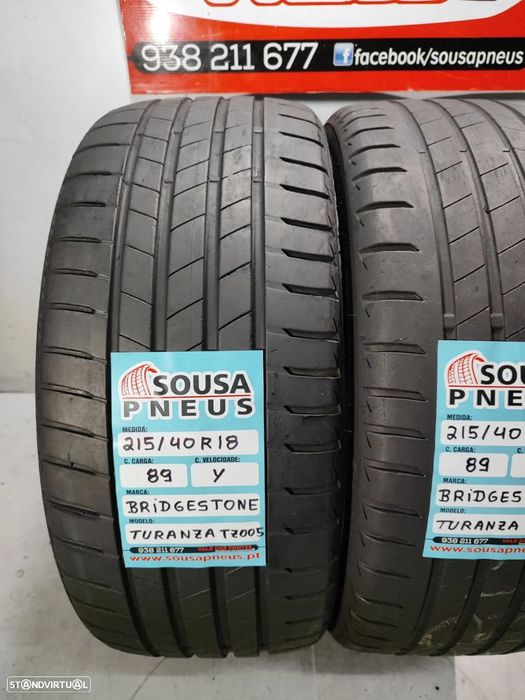 2 pneus semi novos 215-40r18 bridgestone - oferta dos portes