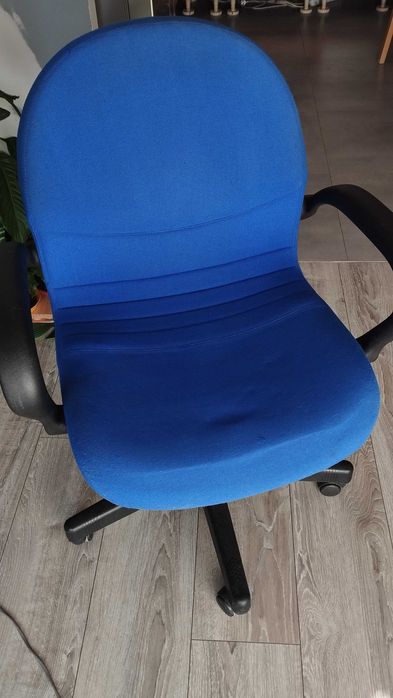 krzesło fotel obrotowy niebieski
