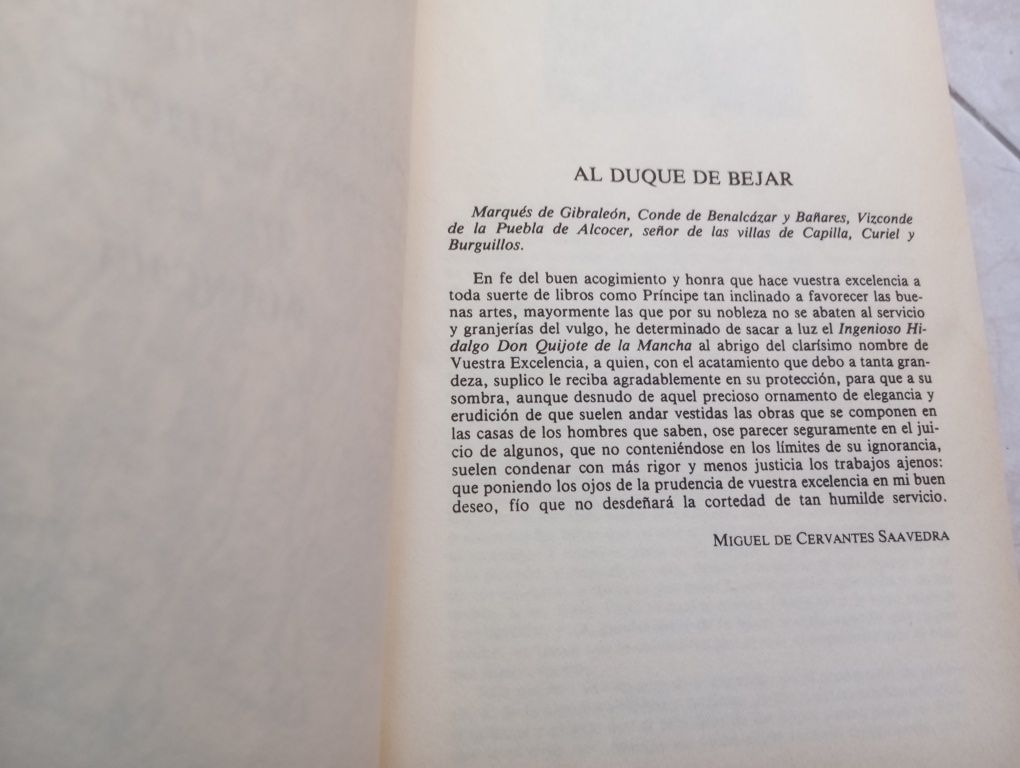 Miguel de Cervantes Saavedra El Hidalgo Dom Quijote de La Mancha
