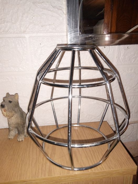 Klosz abażur metalowy niklowany