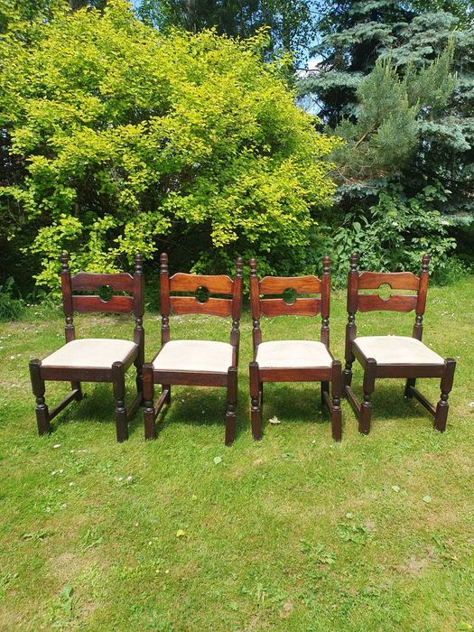 Stół + 4 krzesła lite drewno