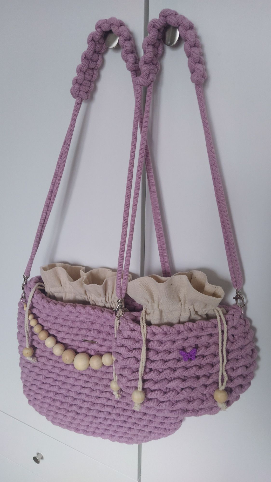 Torebka boho mama i córka prezent Boże Narodzenie rękodzieło