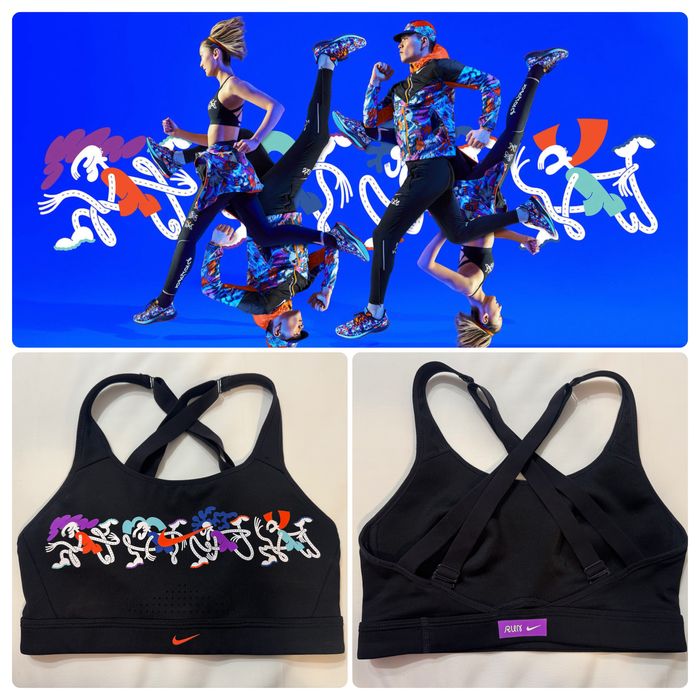 Nike Running Tokyo bra in black