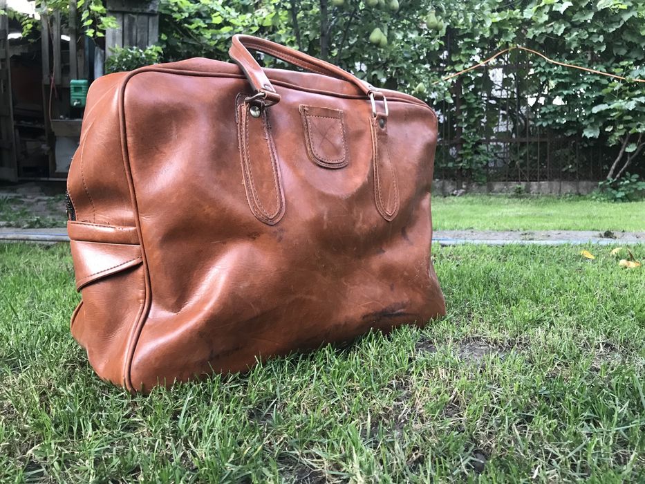 Винтаж дорожная кожаная сумка в идеальном состоянии