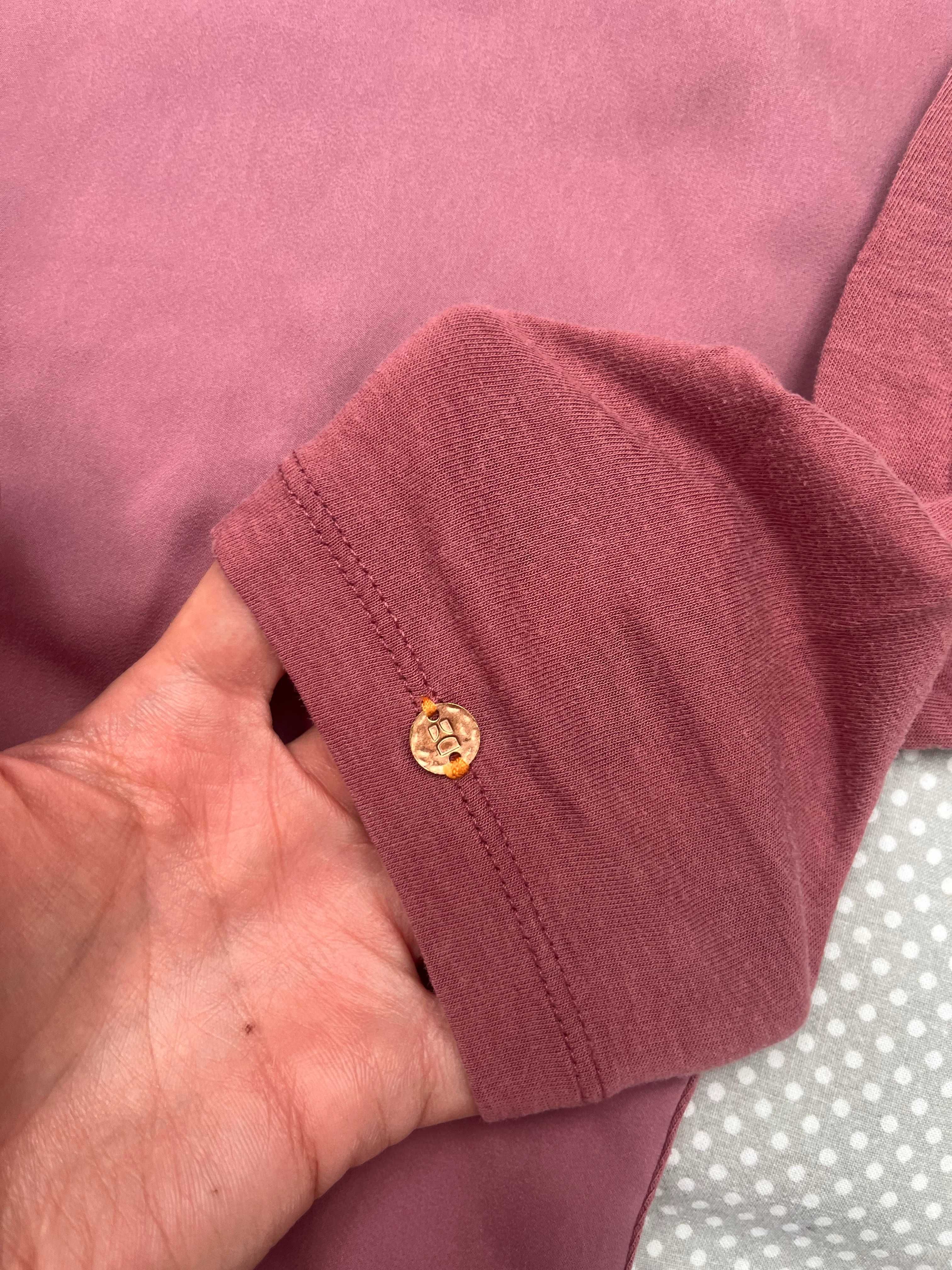 Hugo Boss oryginalna bluzka M/L ciekawa wzór łączona tkanina rękaw 3/4