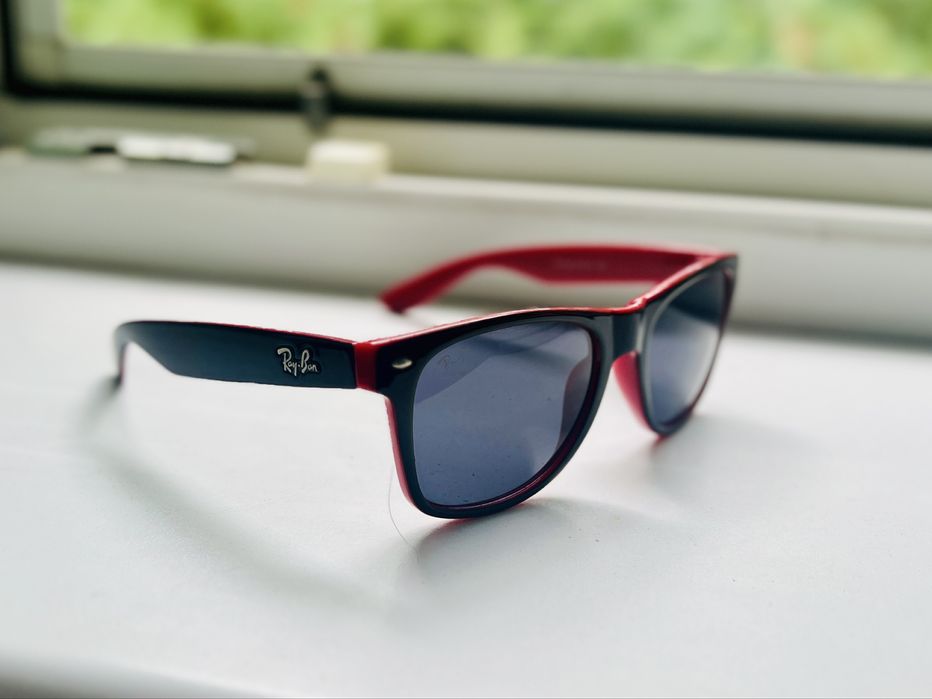Okulary przeciwsłoneczne - Ray-Ban RB2140 Wayfarer - Czarno-Czerwone