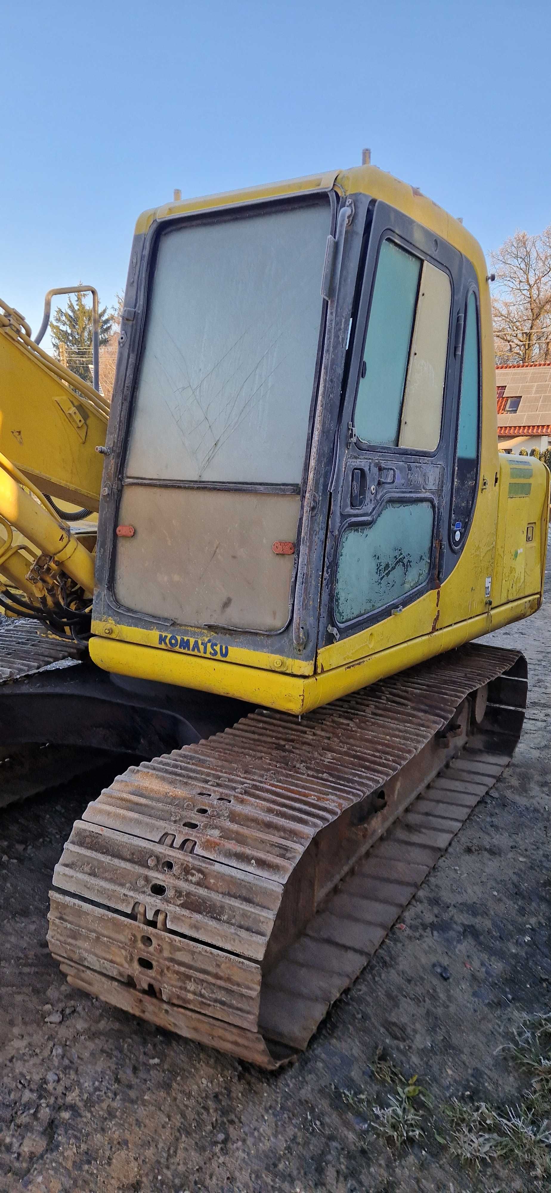 koparka komatsu pc 130-6 łyżka i szybko złącze hydrauliczne części