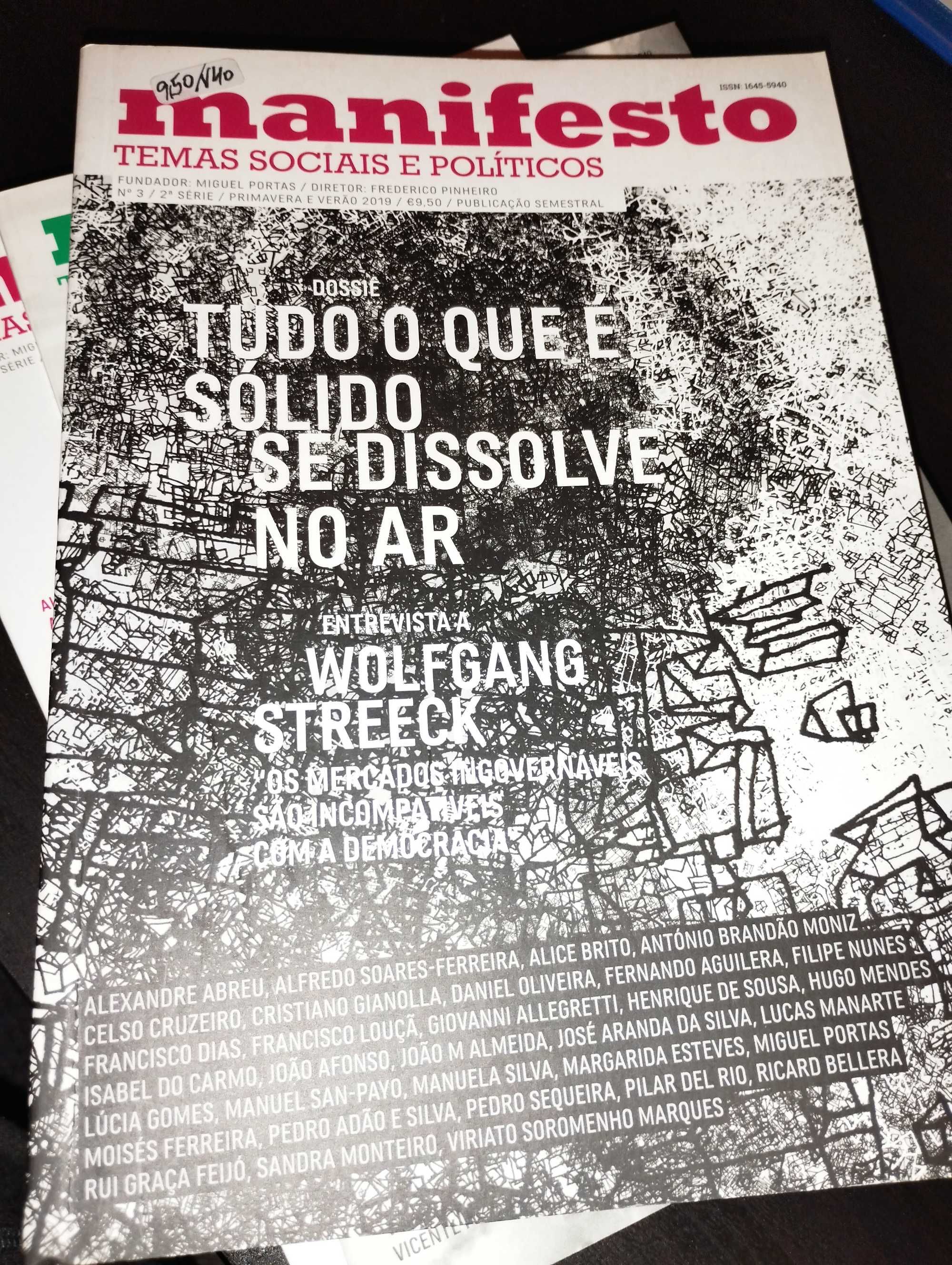 Manifesto - Revista Temas Sociais e Políticos  - 2ª Série Nºs 1 a 5