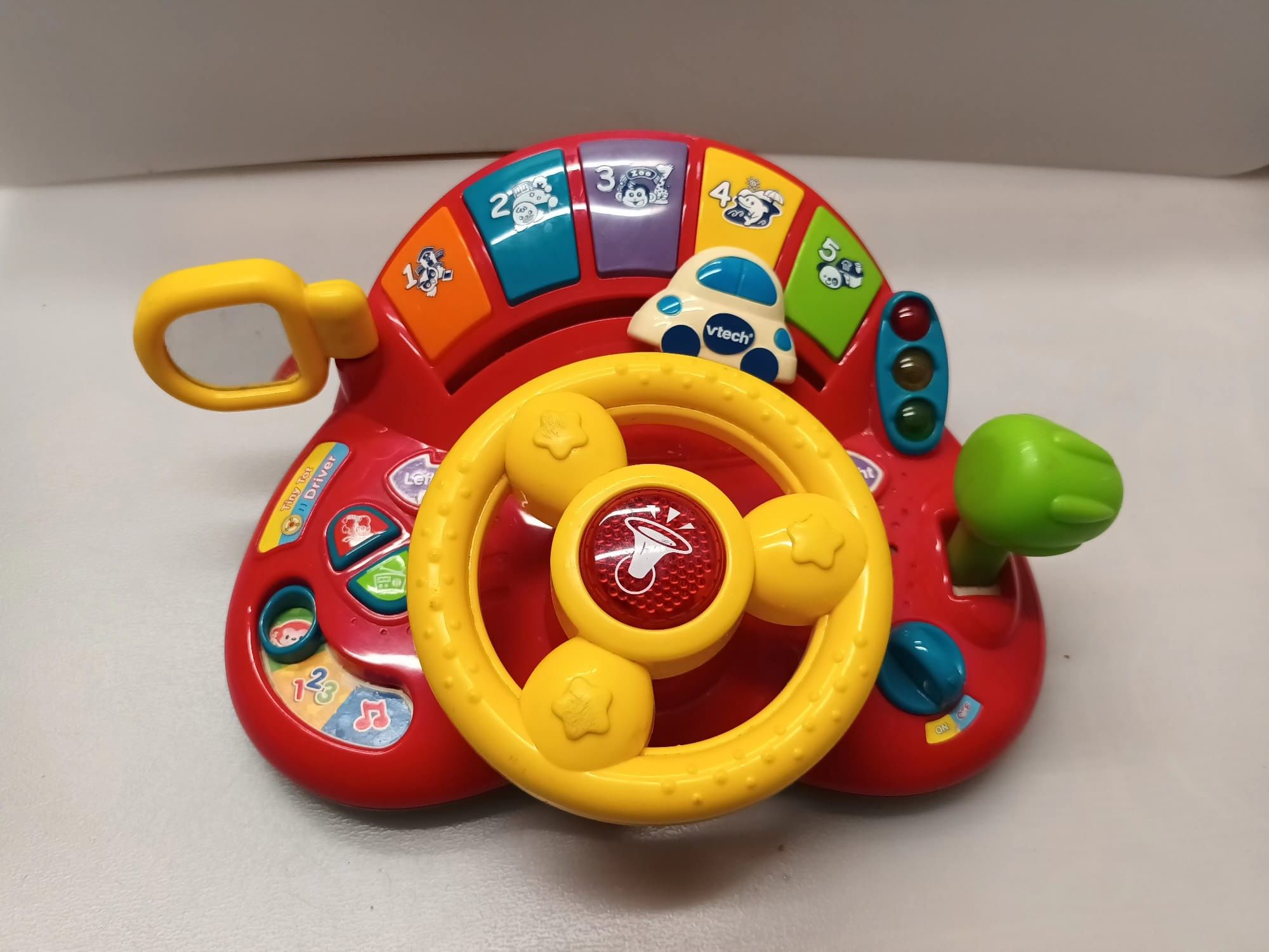 Vtech kierownica edukacyjna małego rajdowcy grająca świecąca symulator