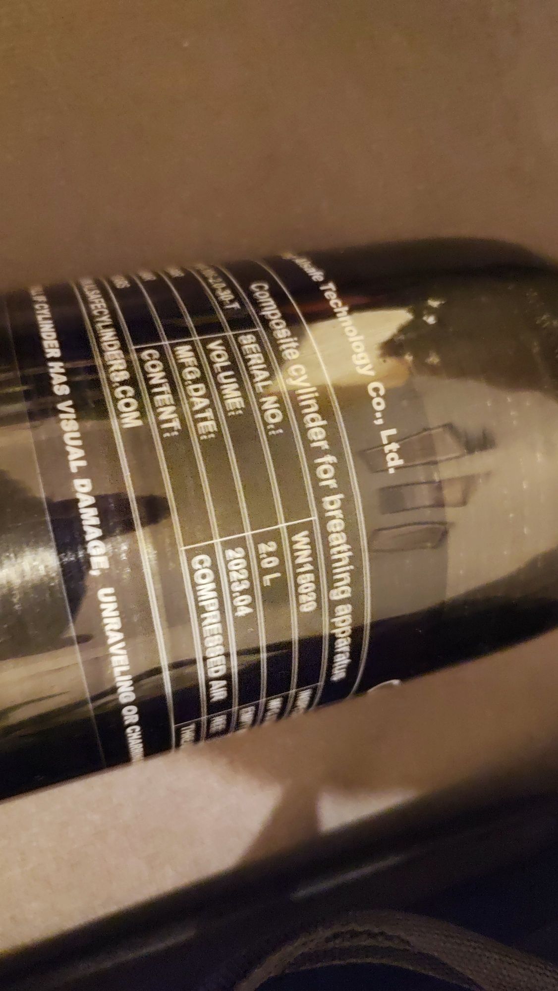 Butla kompozytowa 2l 300bar zawór VTI