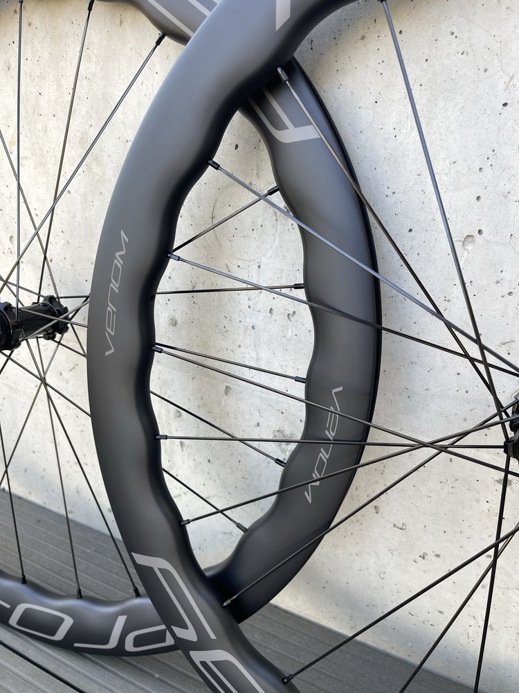 Koła szosowe carbon PRO-WAY VENOM 45/50mm GRAY 1425g (gravel)