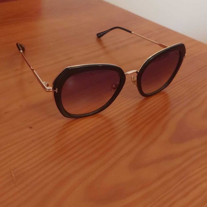 Tom Ford KENYAN - Women's Sunglasses - Shiny Black/Smoke Gradient