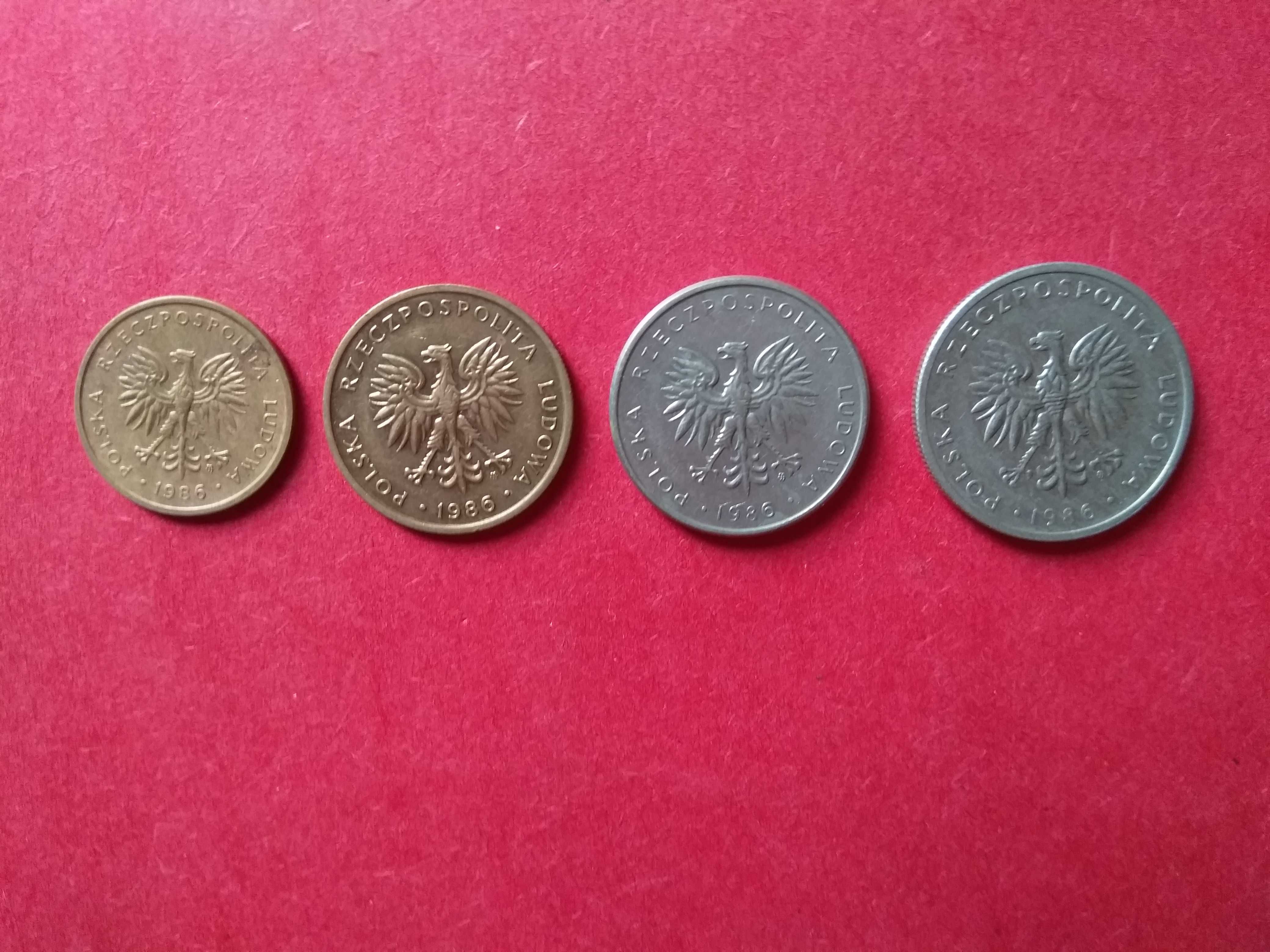4. Monety Polskie 1986r 2zł , 5zł , 10zł , 20zł 4szt