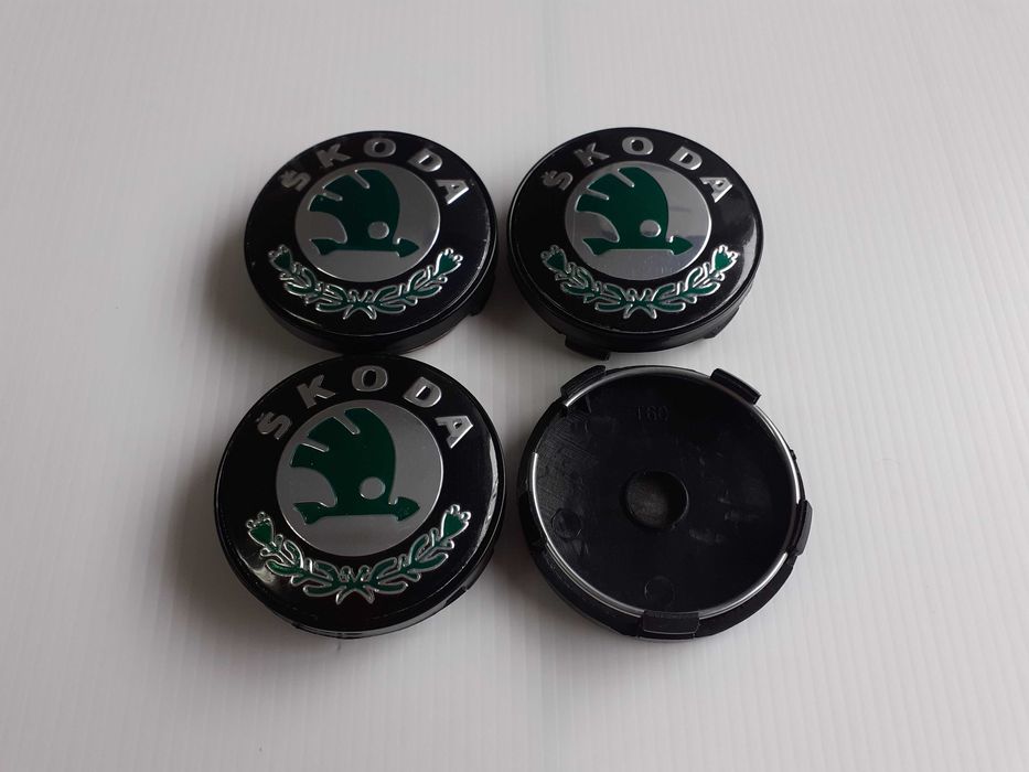 Centros/tampas de jante completos Skoda com 56, 60, 65 e 68 mm
