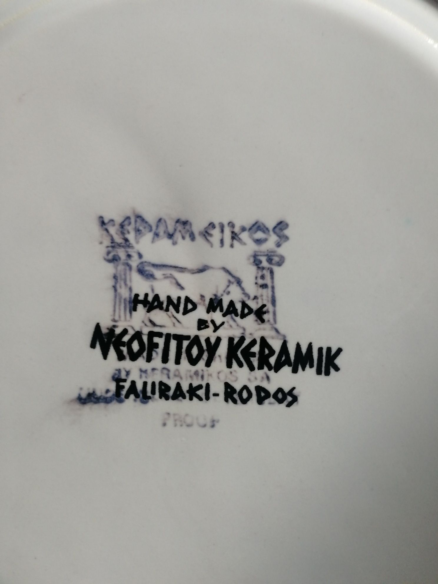 Talerz osiołek Ceramiczny Grecja
