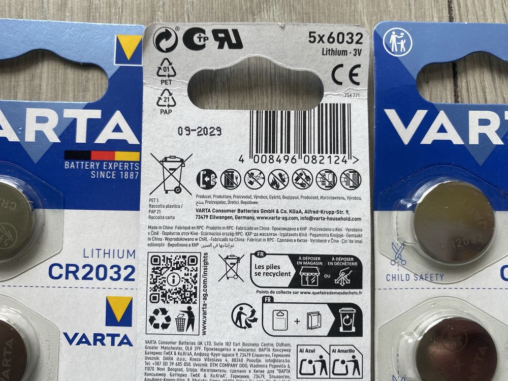 25x Bateria Warta CR2032 baterie Okazja