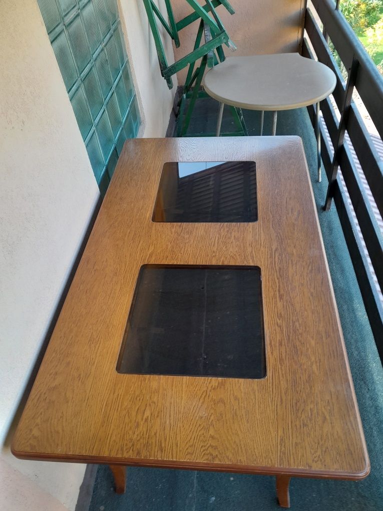 Stół drewniany Dąb + 8 krzeseł