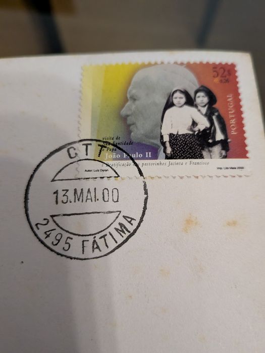 Selo envelope Fátima