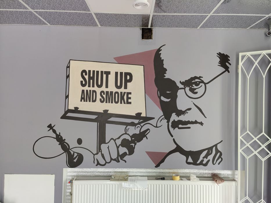 Розпис стін, вітрин, гаража, аерографія, художник, дизайн, мурал, арт