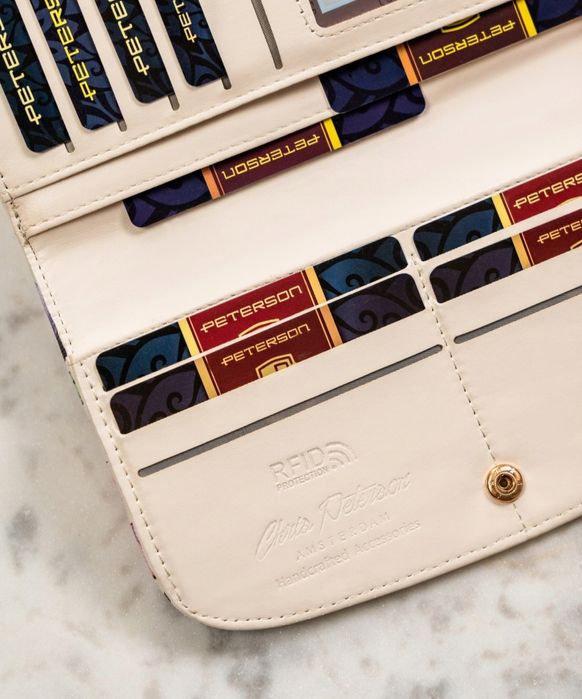 Portfel damski pojemny portmonetka dla kobiet modny duży RFID ładny