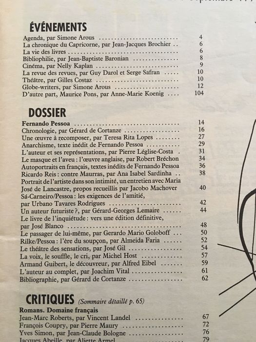 F. Pessoa/ Eça de Queirós/ Raul Brandão