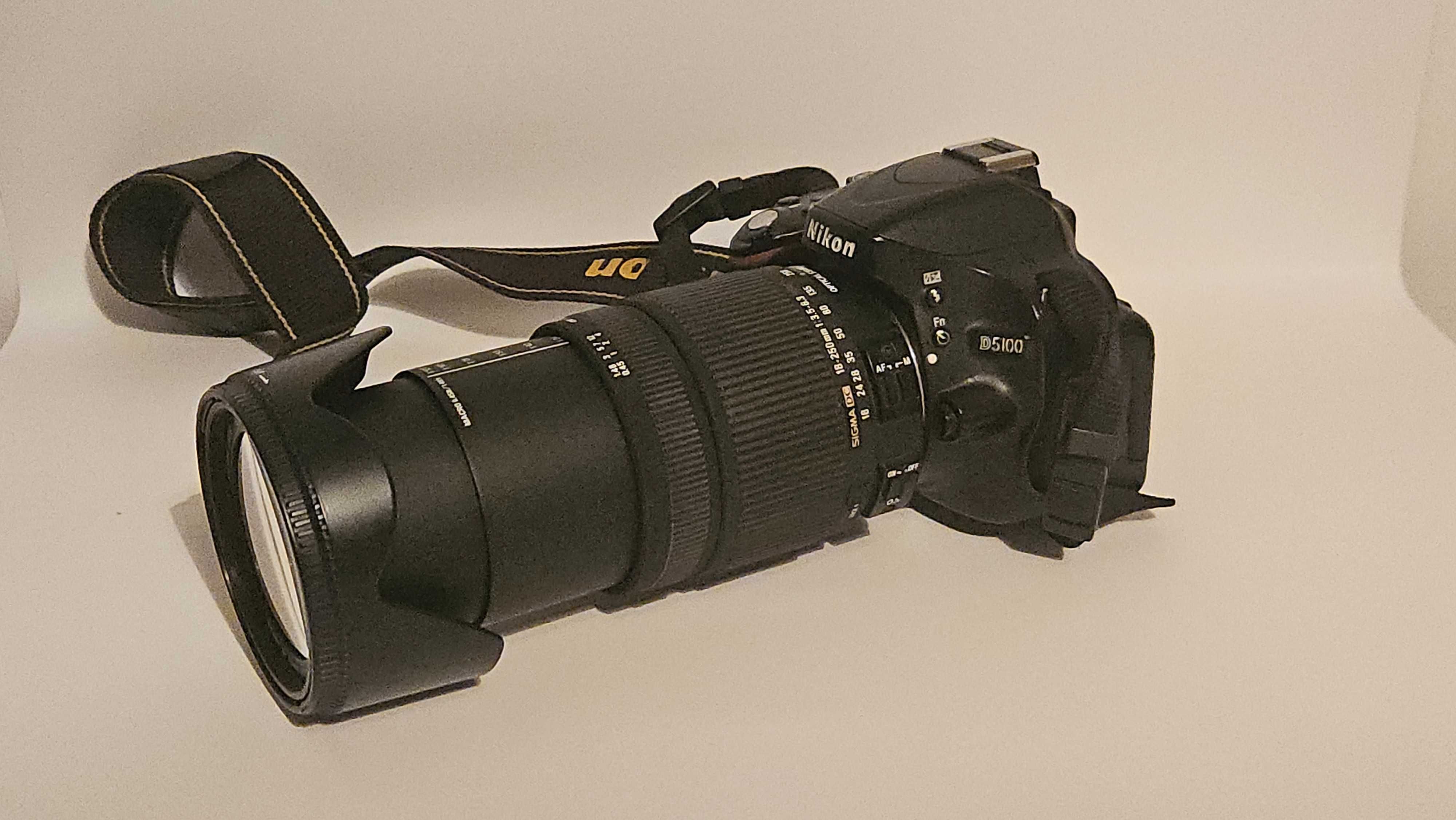 Aparat Nikon D5100 z Obiektywem Sigma DC 18-250!!!