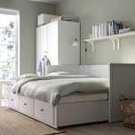 Łóżko z 3 szufladami Ikea HEMNES + 2 materace! Jak nowe ! 200x80