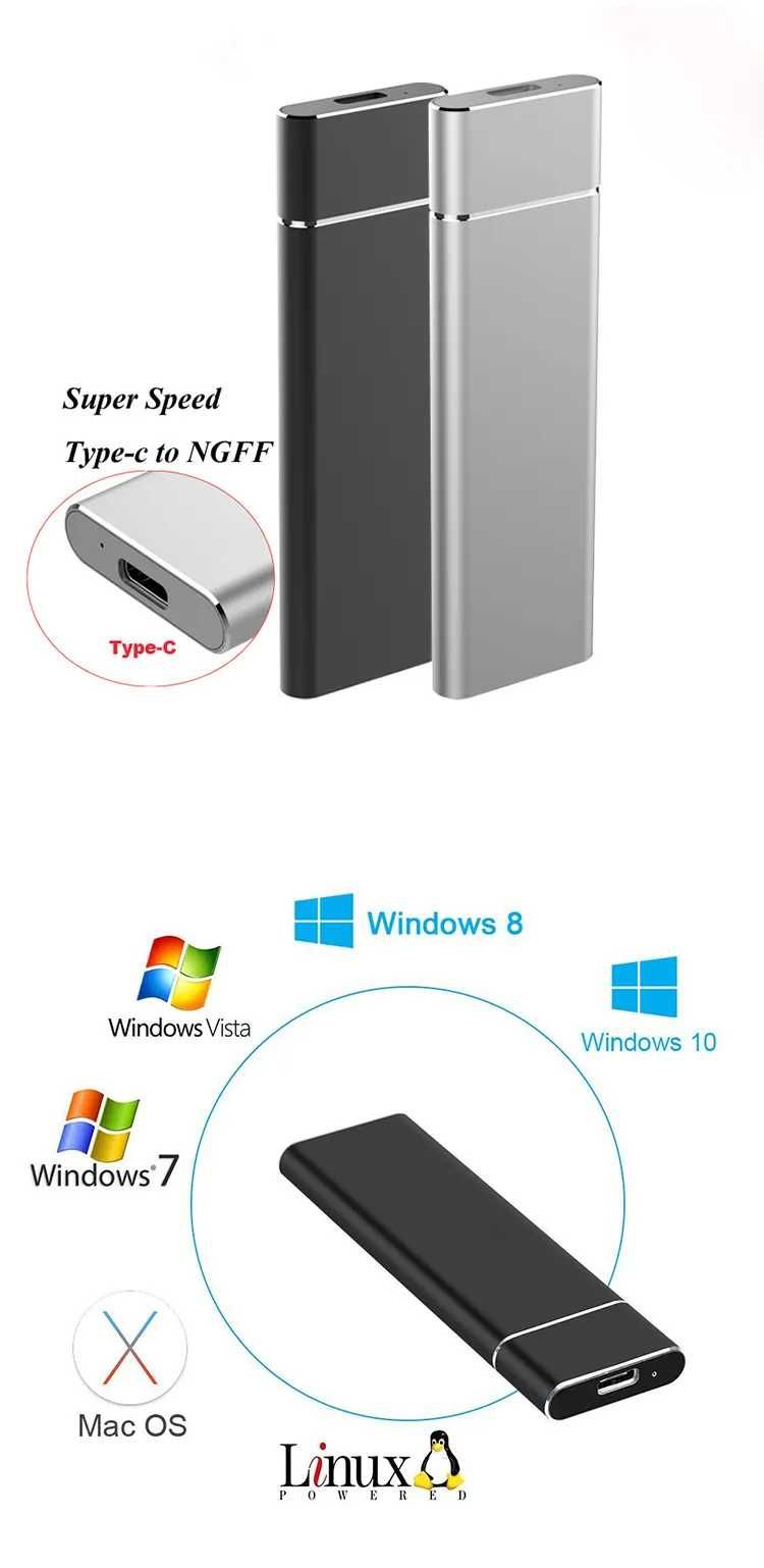 Корпус для SSD M2 Sata до 6Gbps NVME до 10Gbps  M.2 Type C