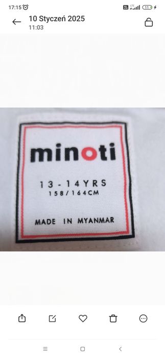 Kurtka zimowa dziewczęca Minoti, rozmiar 158/164 kolor srebrny, 13, 14