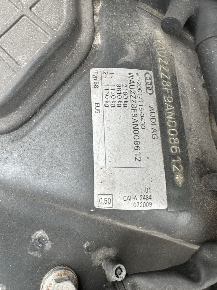 Audi A5 silnik 2.0 TDI CAHA 2010r,Anglik z kluczykami