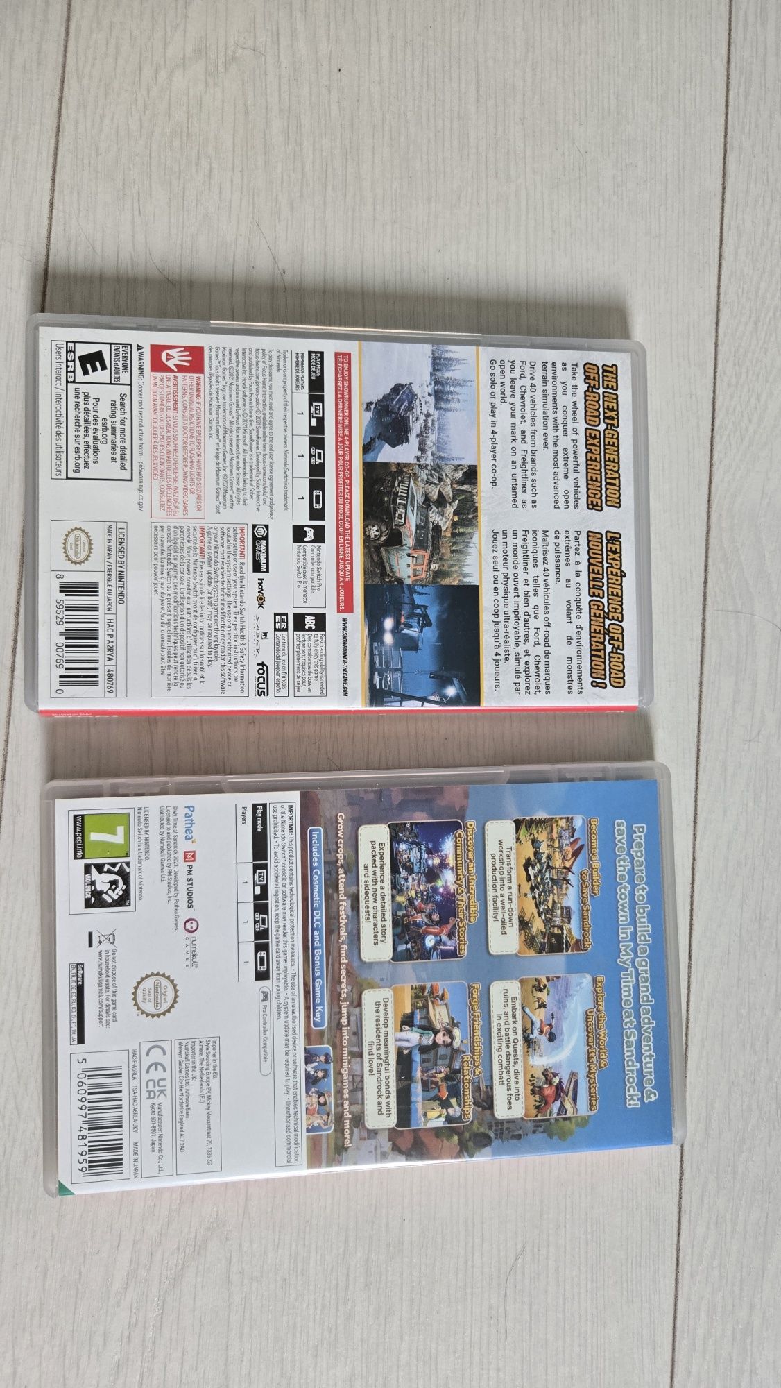 Картриджи для Nintendo Switch: My Time At Sandrock та SnowRunner