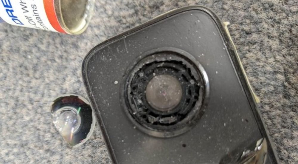 Reparação de lentes câmara insta360 x3