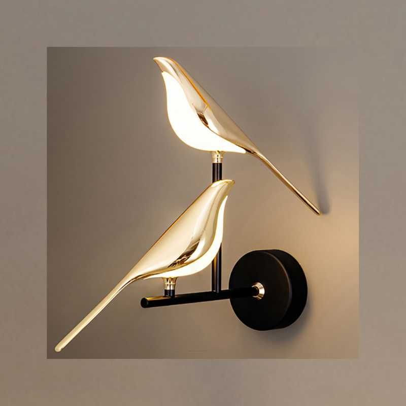 ELEGANCKI Złoty Kinkiet LED - Idealny do Sypialni Baru Salonu Biura
