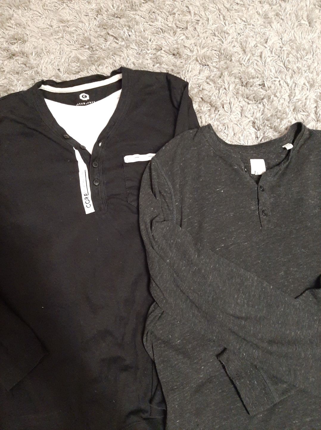 Męska czarna  bluzka Jack&Jones, slim Basic rozm.M