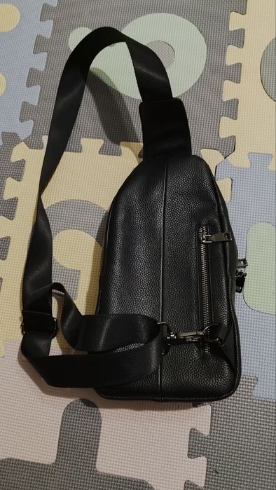 Сумка шкіряна через плече слінг