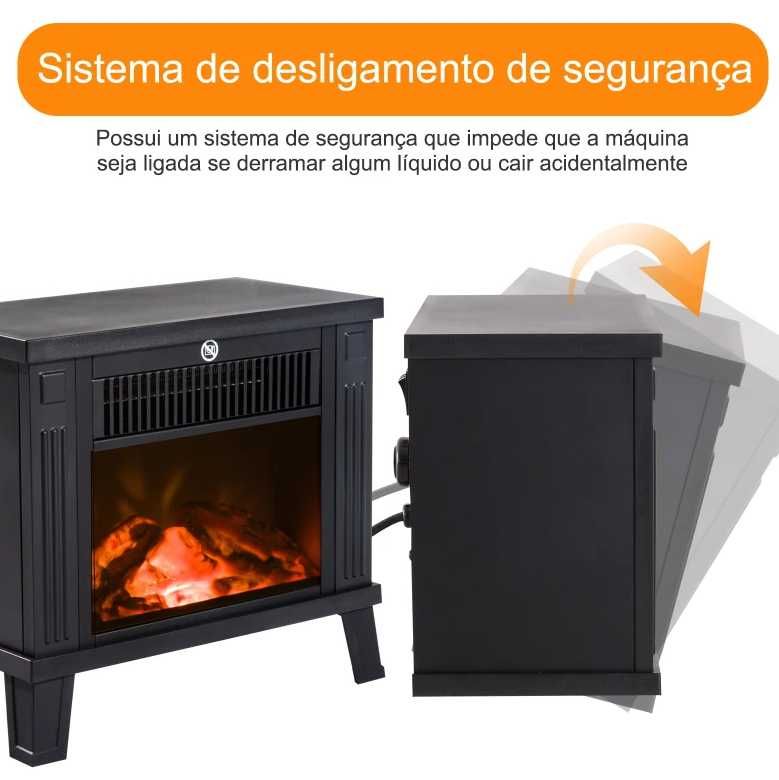 Lareira Elétrica com Efeito de Chama