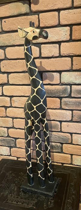 Zyrafa drewniana ozdoba