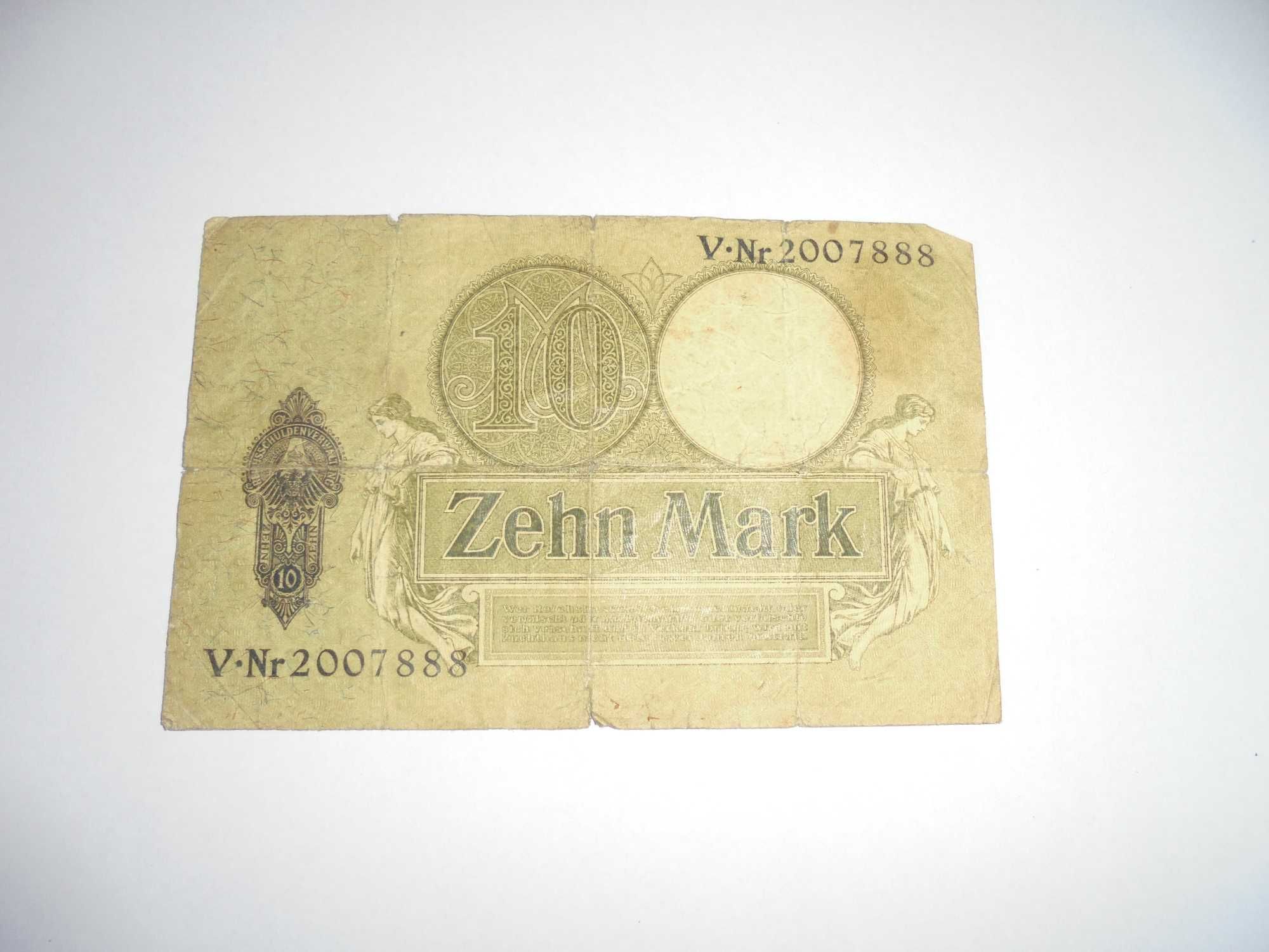 Banknot Niemcy 10 marek 1906 b314