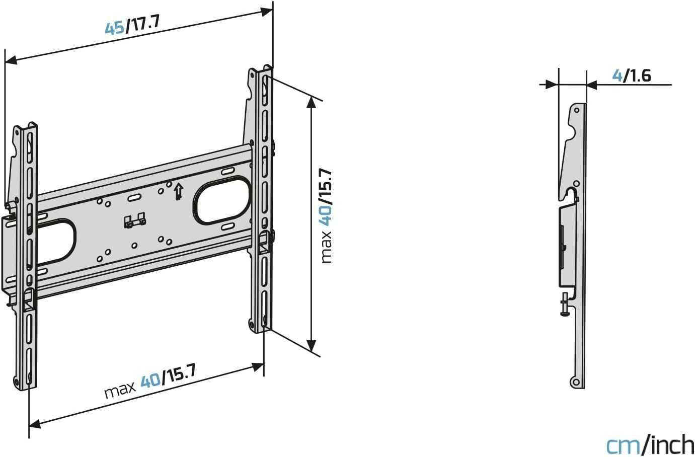 Uchwy tv Meliconi SlimStyle Plus SPACE SYSTEM płaski 400XL