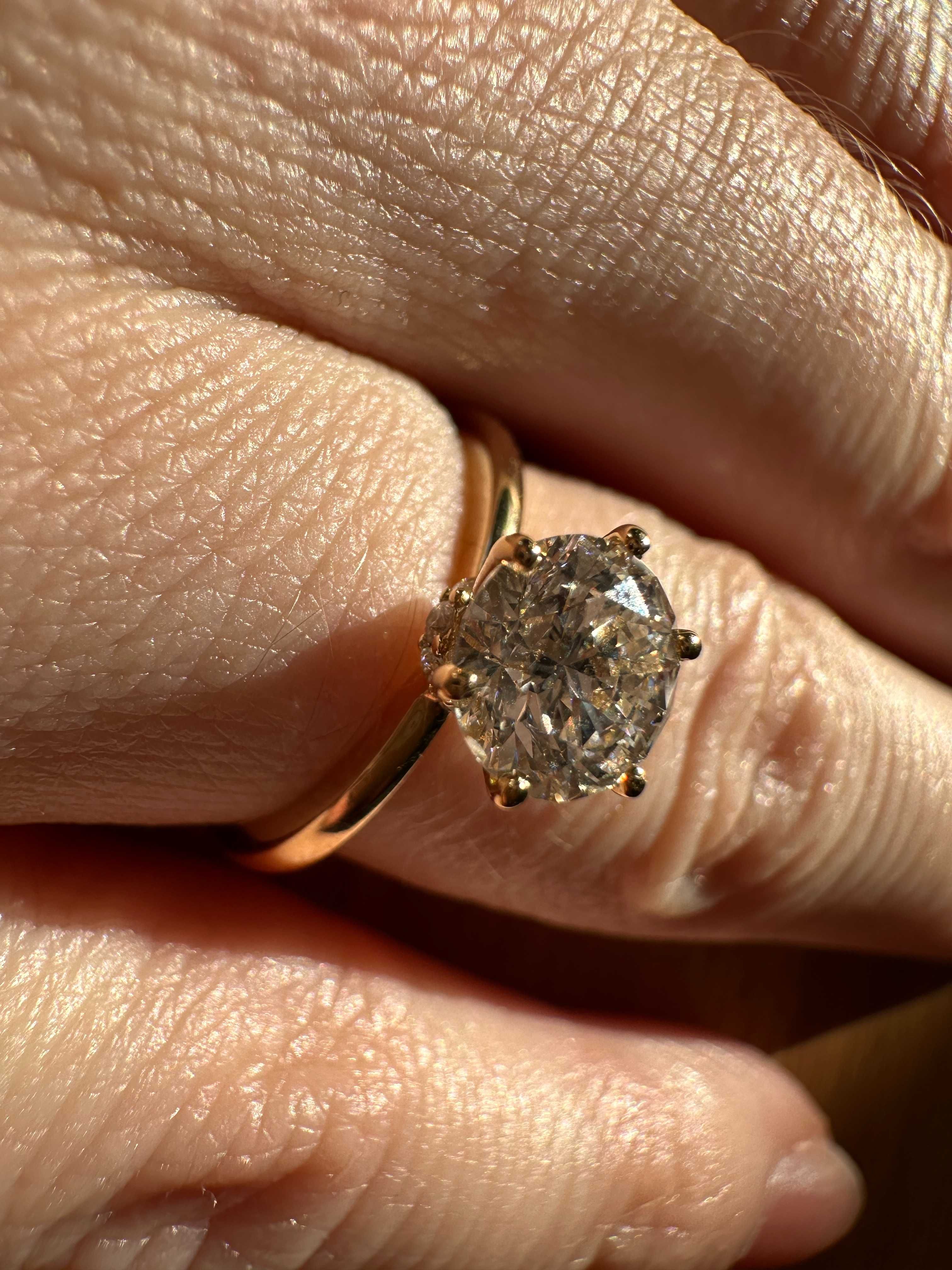 Złoty pierścionek zaręczynowy z brylantem diamentem 1ct rozmiar 11