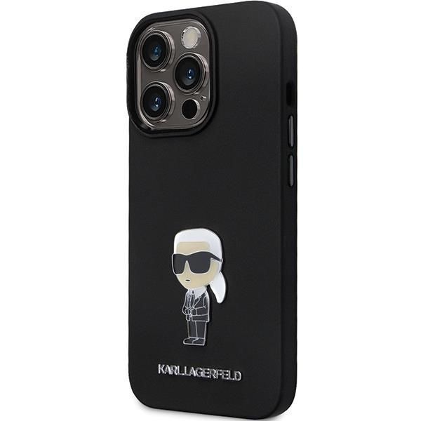 Etui Karl Lagerfeld Silicone Ikonik Metal Pin dla iPhone 14 Pro