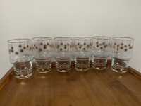 Komplet 6 szklanek kryształowych Vintage Czechosłowacja lata 60-te