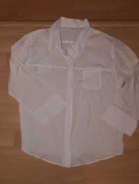 Biała koszula z kieszonką S-M 36-38